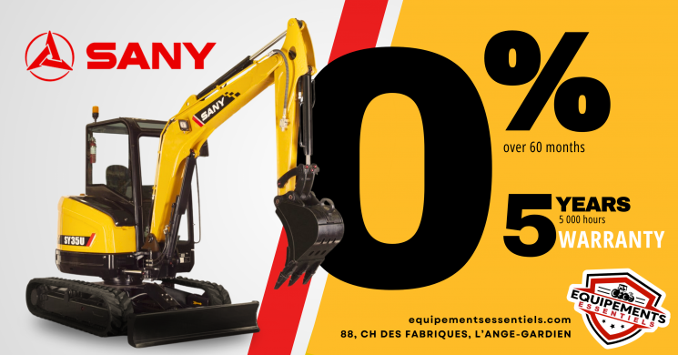 Dig Into Fall with SANY Excavators – 0% Financing Available!