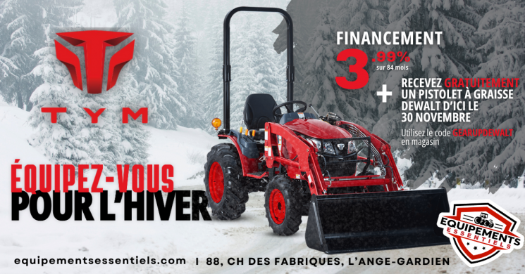 Préparez-vous pour l’hiver avec les tracteurs TYM! ❄️